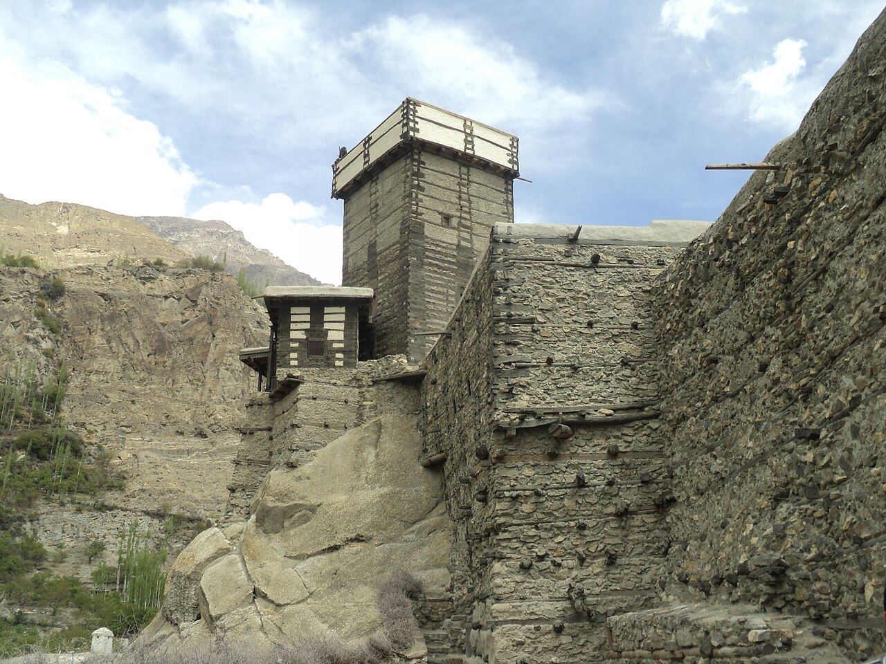Altit Fort and its stone walls