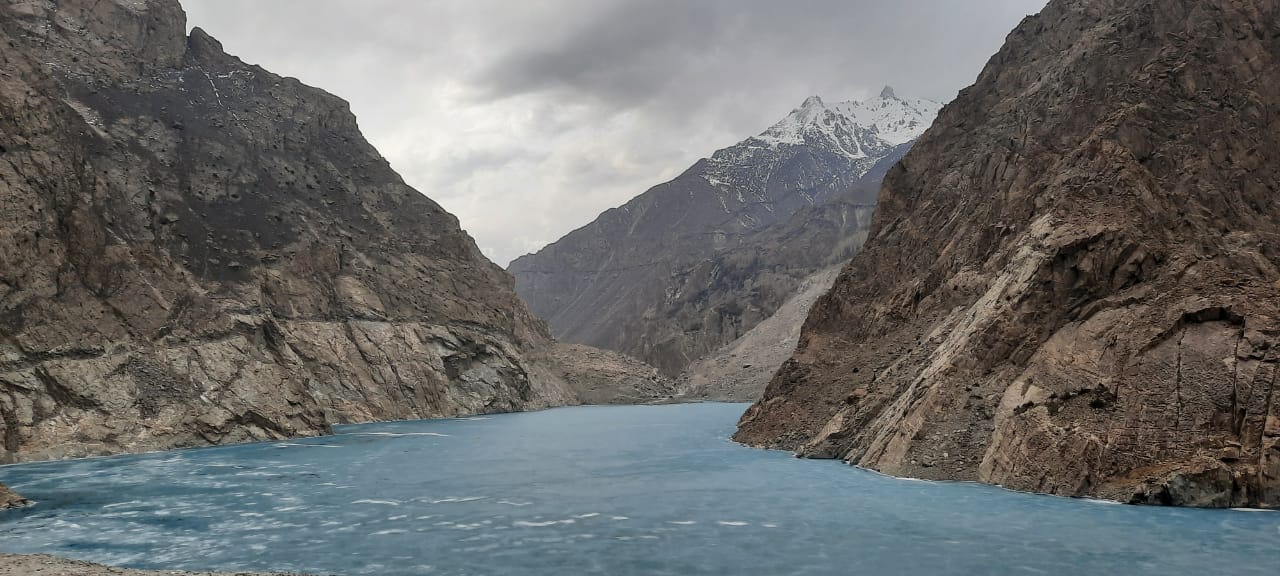 Ice on Attabad Lake in February 2021.