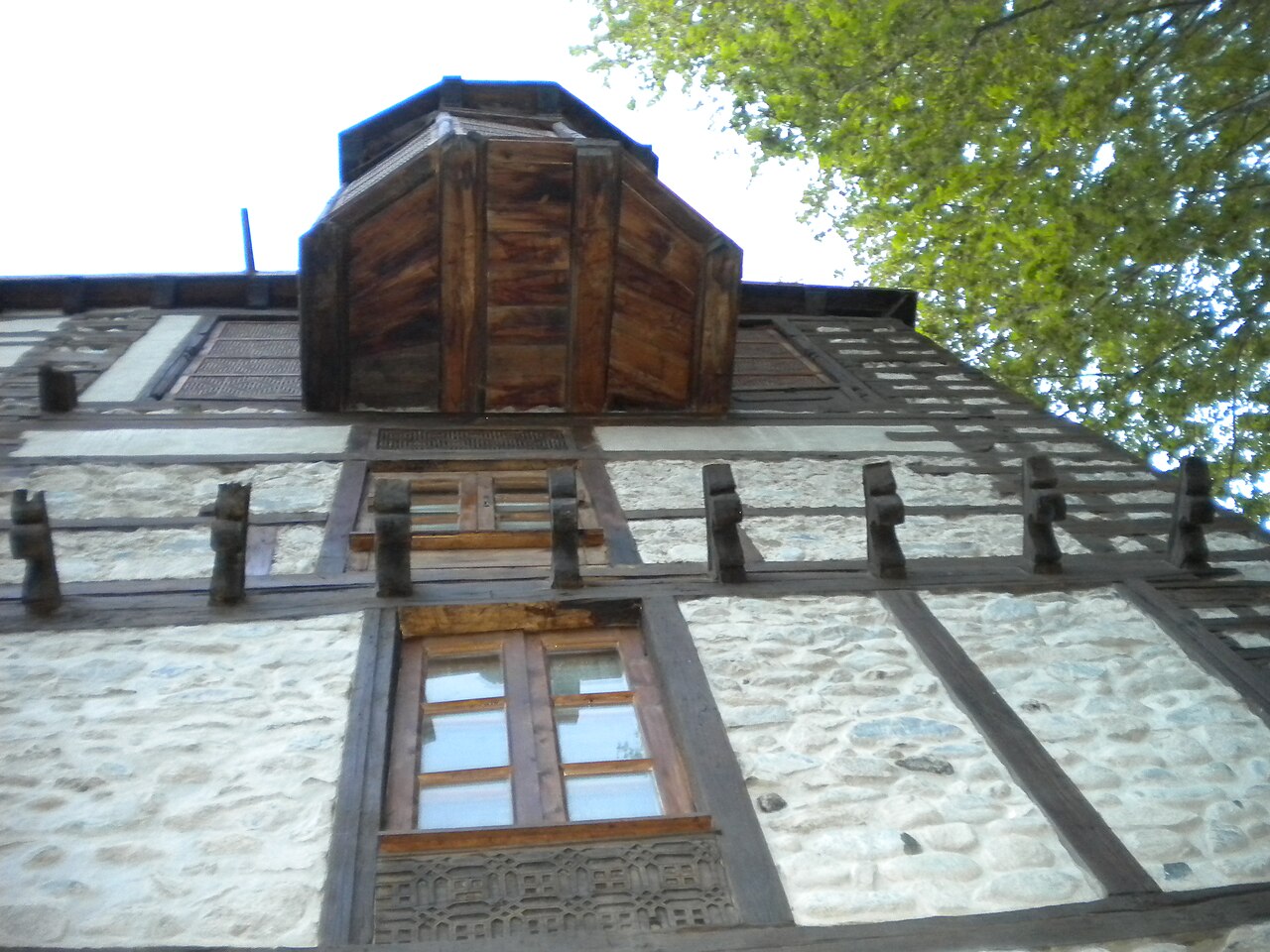 Timber facade of Shigar Fort